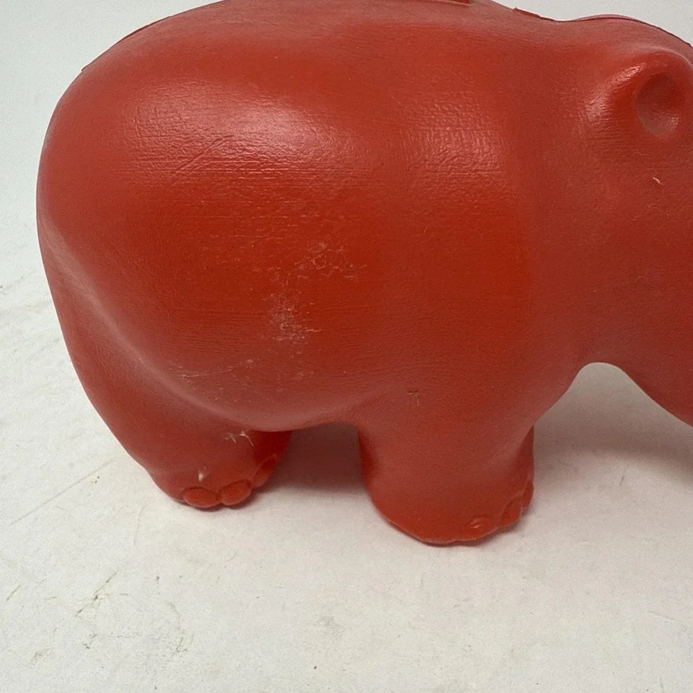 VTG Hippo Piggy Bank Blow Mold Workingmens Cooperative Bank Boston Massachusetts